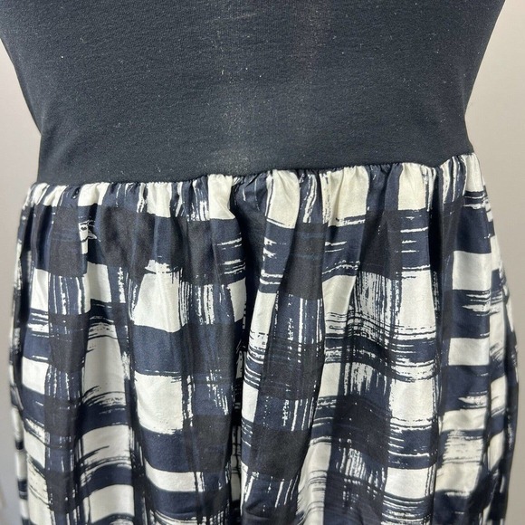 Theory Black Navy White Tank Dress OS One Size Checkered - Picture 3 of 11
